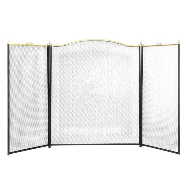 Каминная сетка 3PB 80х100 см золото с черным 