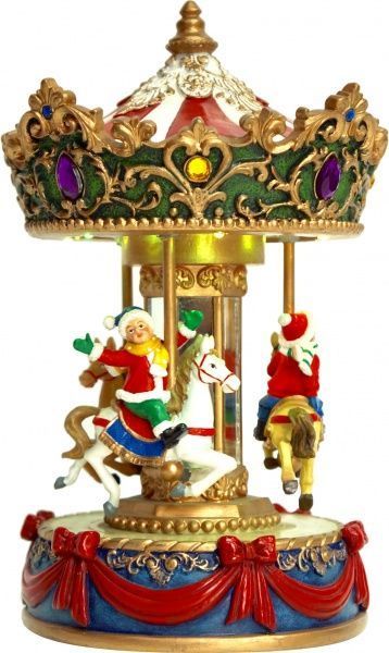 Декорация новогодняя музыкальная Карусель 20 см TC-017979 