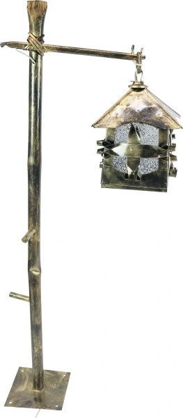 Ліхтарний стовп ВКВ-Сервіс Пузата Хата-1 100 Вт IP44 чорний із золотим 61111 