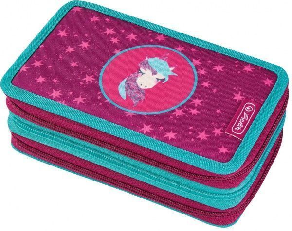 Пенал шкільний Triple Unicorn 31 предмет 50026203 Herlitz рожевий