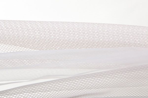 Ткань тюлевая полоски на сетке 300 см розовая 915607/705 