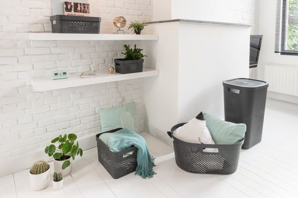 Кошик універсальний пластиковий Curver 245679 Infinity 11л темно-сірий 140x360x270 мм