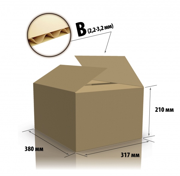 Гофроящик 317 x 380 x 210 мм