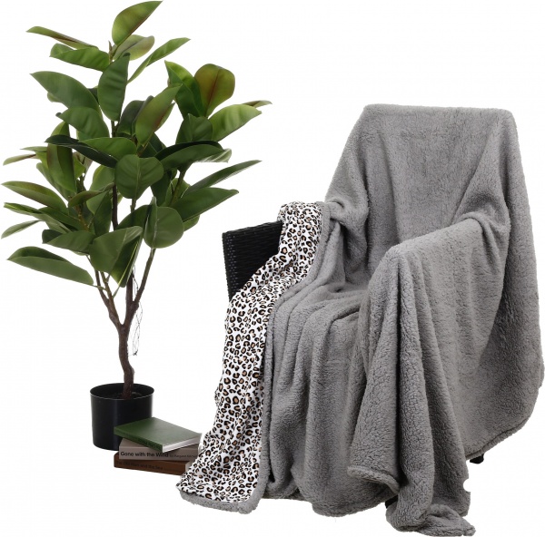 Плед двухсторонний из микрофибры Sherpa 220x200 см в ассортименте La Nuit 