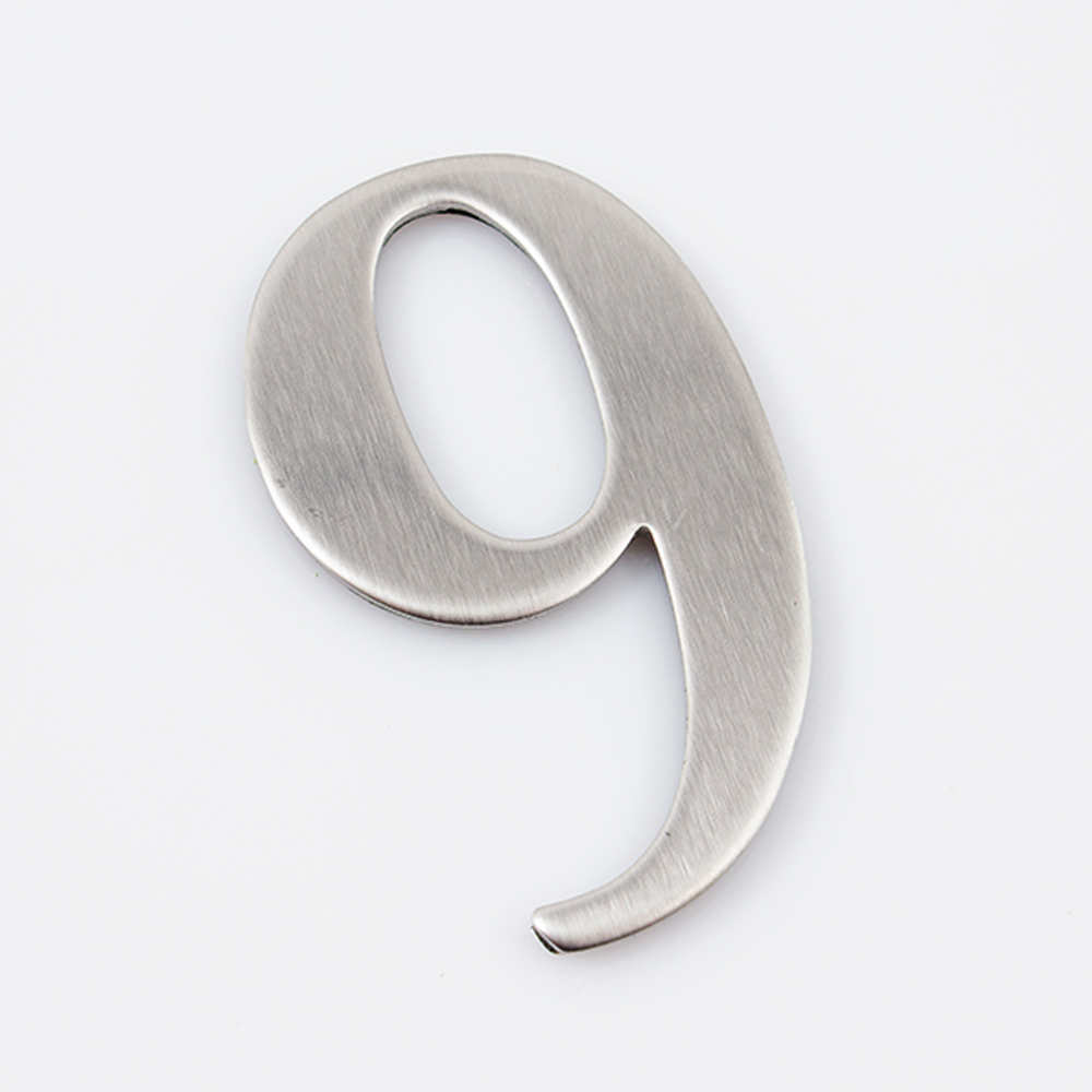 Цифра №9 нержавеющая сталь никель 61 мм Arino 67706