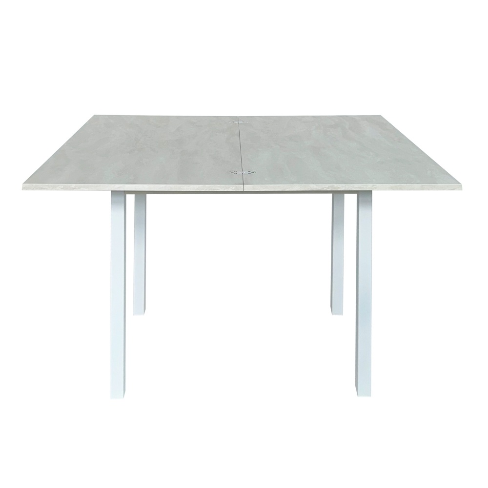 Стол-трансформер 900(1200)x600x750мм шелковый камень/белый