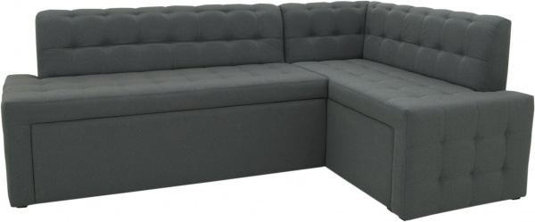 Уголок кухонный Кедр КАРАТ раскладной Г ткань темно-серый 