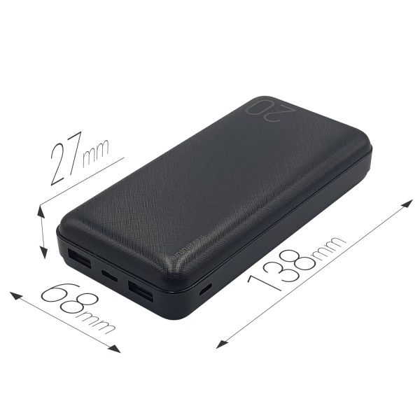 Универсальная мобильная батарея MakeFuture 20000 mAh (MPB-201BK) Black 