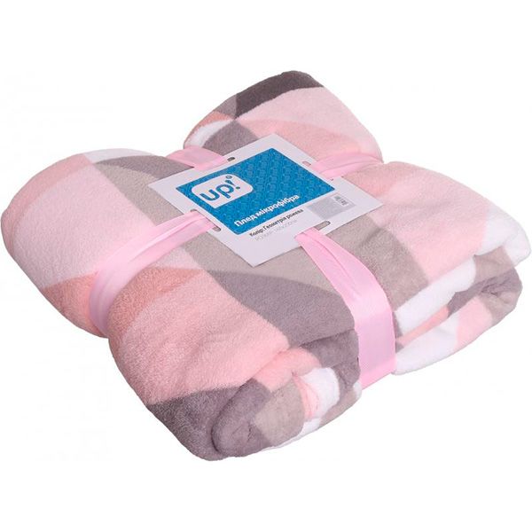 Плед микрофибра Underprice Геометрия розовая 160x200 см