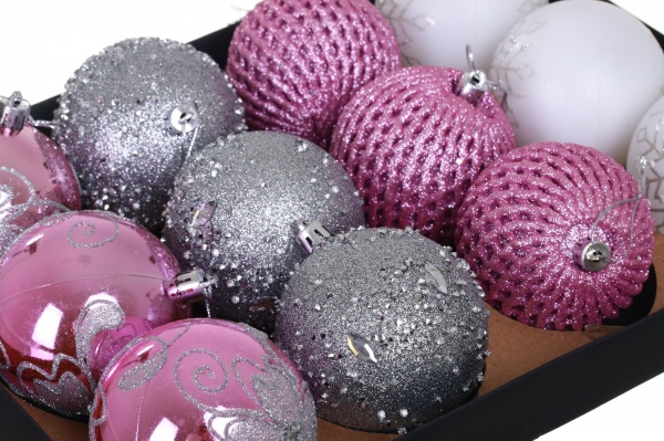 Набор елочных шаров Комплект № 8 d 80 мм 12 шт./уп.