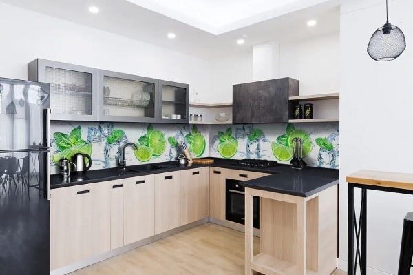 Наклейка на кухонный фартук Zatarga Лаймовое пространство Z180343 65x250 см