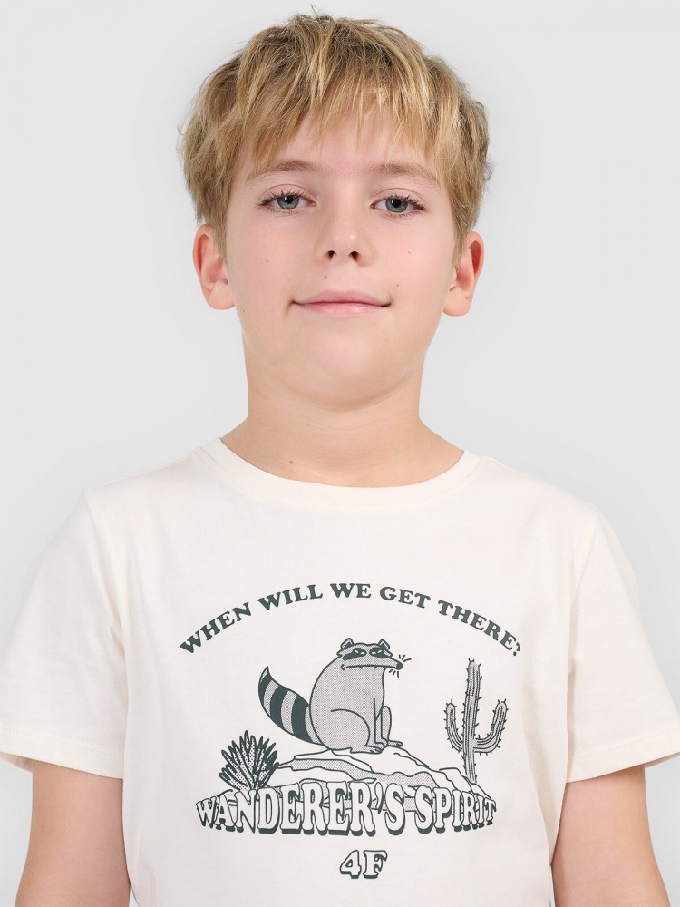 Футболка 4F TSHIRT M2815 4FJWSS26TTSHM2815-11S р.164 білий