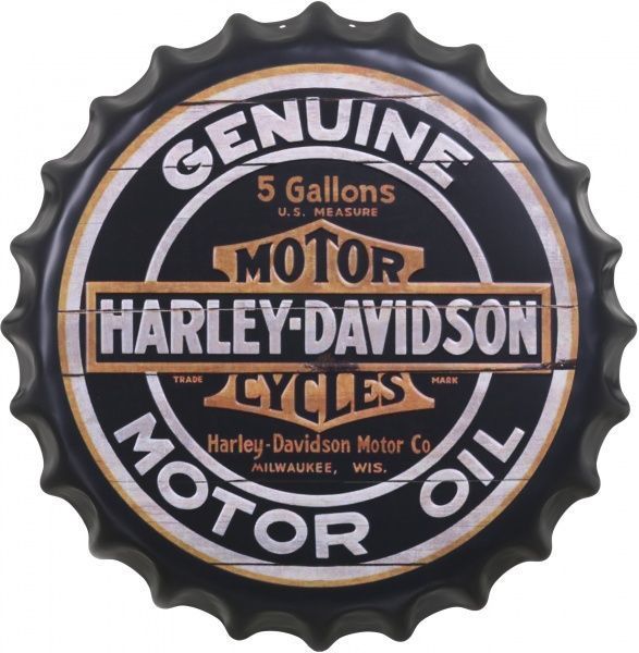 Декор настінний Кришка від пляшки Harley-Davidson d40 чорний 