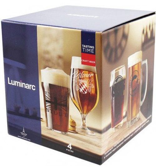 Набір бокалів для пива Час дегустацій. Крафтове пиво 4 шт. P7623/1 Luminarc