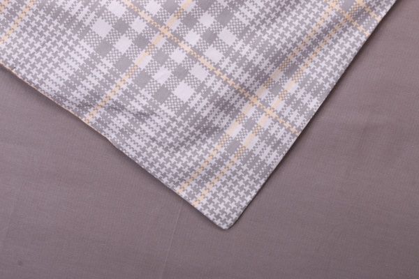 Комплект постельного белья Grey Stripes семейный разноцветный La Nuit 