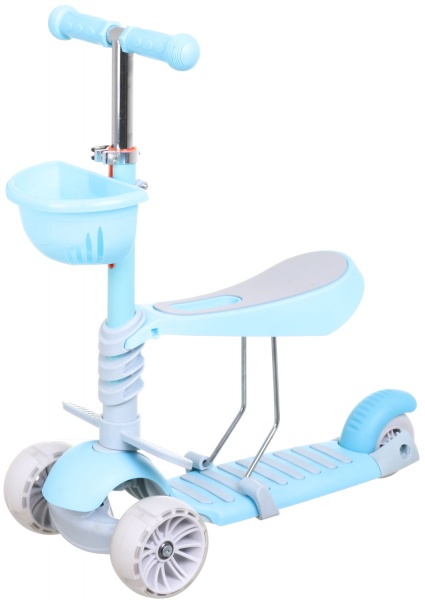 Самокат-трансформер MaxxPro kids детский 3в1 голубой PT1905-1/blue/grey 