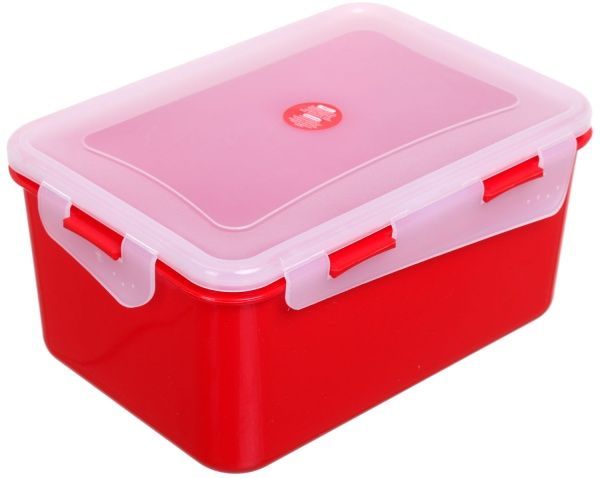 Контейнер Фієста 2.5 л прямокутний червоний Алеана