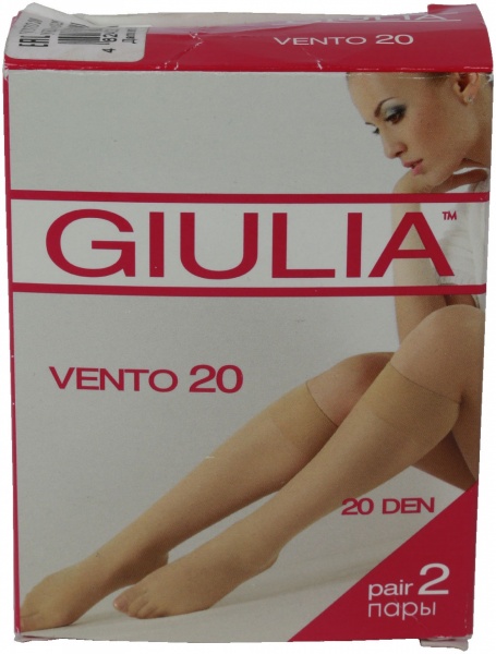 Гольфы Giulia Венто 20 den р. one size чорний 