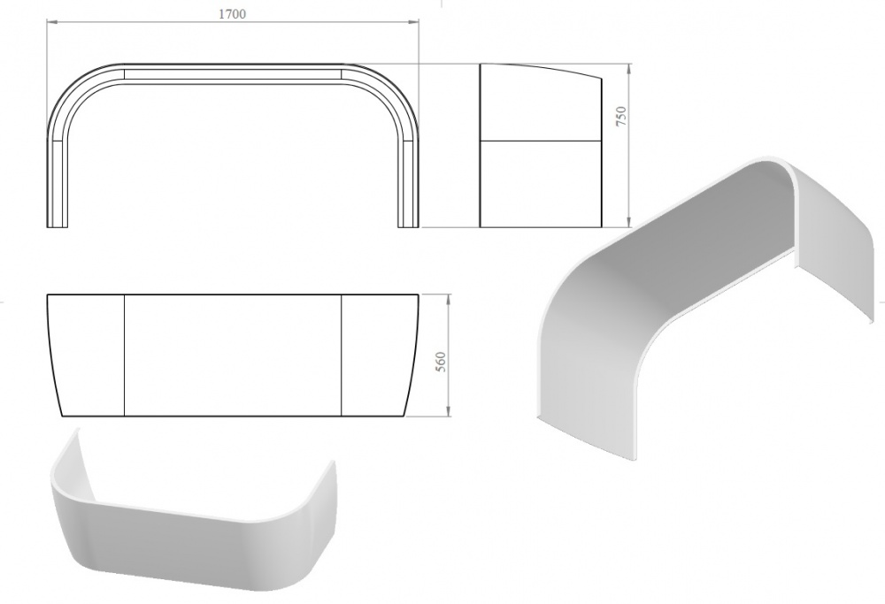 Ванна акриловая Koller Pool Dream 170х75 см