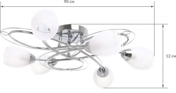 Светильник потолочный Accento lighting Dijon 60 Вт E14 хром 