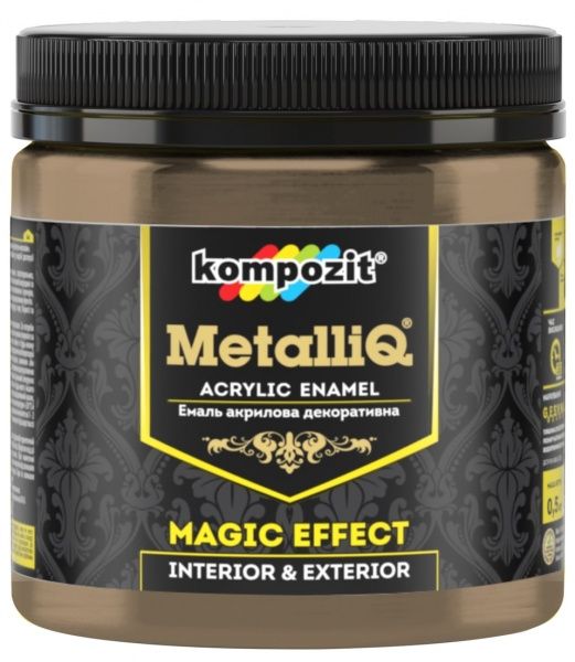 Емаль акрилова MetalliQ Kompozit римське золото 0,43 л