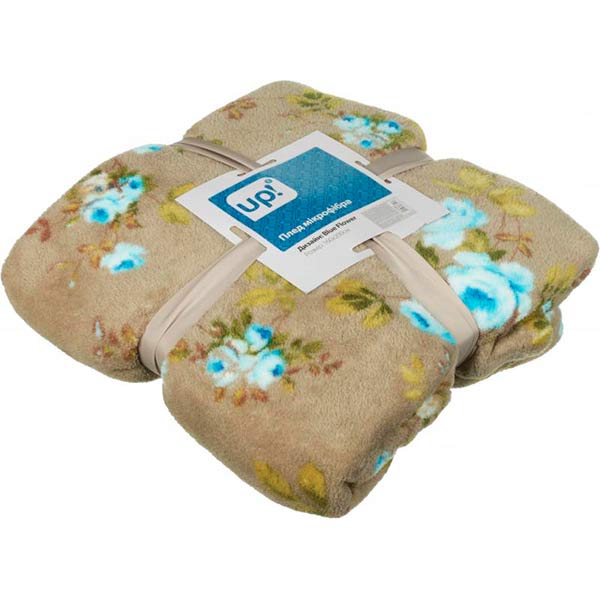 Плед мікрофібра Underprice Blue Flower 200x220 см