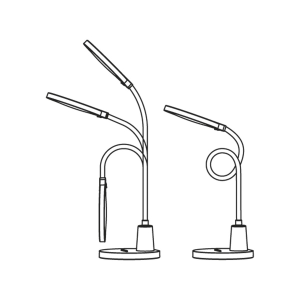 Настольная лампа офисная Maxus 8 Вт черный 1-MDL-8W-BL-B