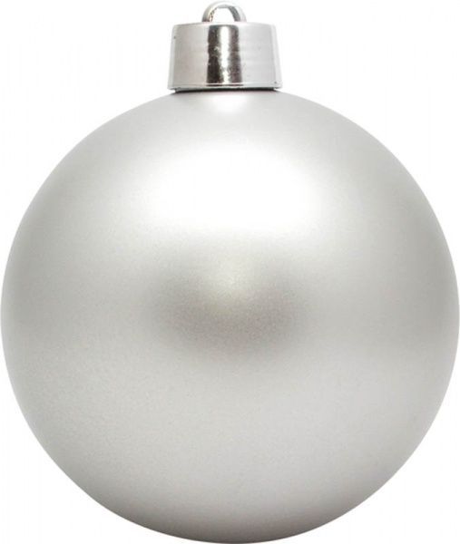 Куля пластикова Девілон d200 однотонна матова срібний