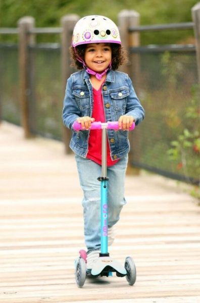 Самокат Micro Mobillity Systems Mini Micro deluxe turquoise бирюзовый ММD074 