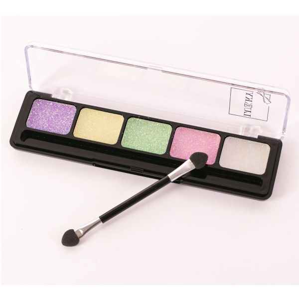 Гель-тени для век Lukky 5 цветов с блестками Т15393