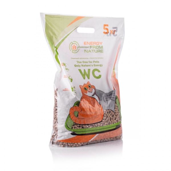 Наповнювач для котячого туалету Energy From Nature з соломи 5 кг