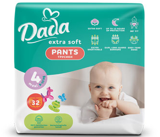 Підгузки-трусики Dada Extra Soft 4 Maxi (9-15 кг) 32 шт.