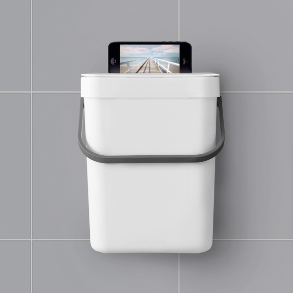 Ведро для мусора MVM BIN-11 5 л белый/антрацит BIN-11 5L WHITE/ ANTHRACITE