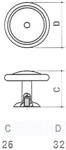 Меблева ручка полірована антична бронза MVM D-1031-33 SAB