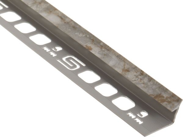 Кутник для плитки Salag внутрішній 133 ПВХ 9 мм 2,5м мармур сірий