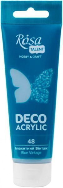 Краска акриловая голубой винтаж матовая 322248 75 мл Rosa Talent