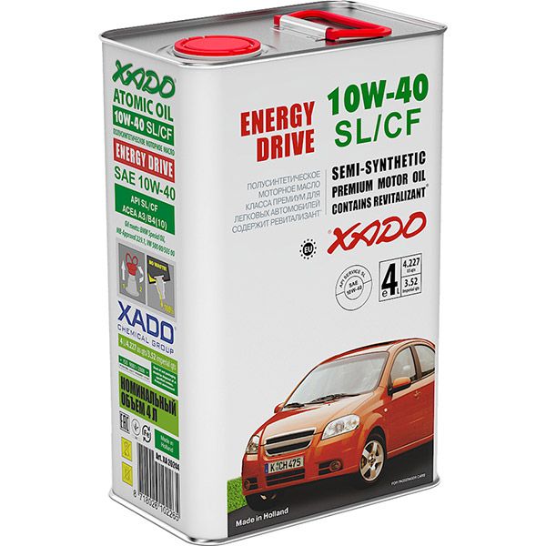 Моторное масло XADO Atomic Oil SL/CF 10W-40 4 л (XA 20244)