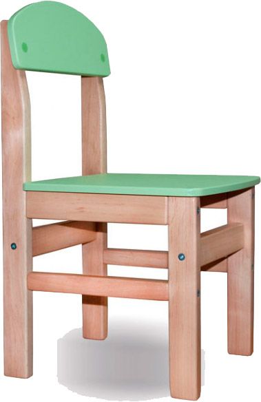 Стільчик для дітей Yuliana Woody лак з салатовом сидінням 12003101