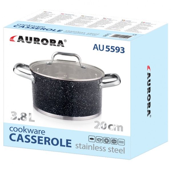 Кастрюля с крышкой 3,8 л 5593AU Aurora