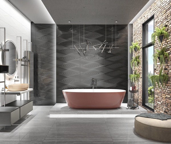 Плитка InterCerama Black&White білий рельєф 2580 201 061/P 25х80 