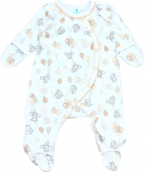 Комбинезон для девочки Minikin р.62 белый с рисунком 22010362 