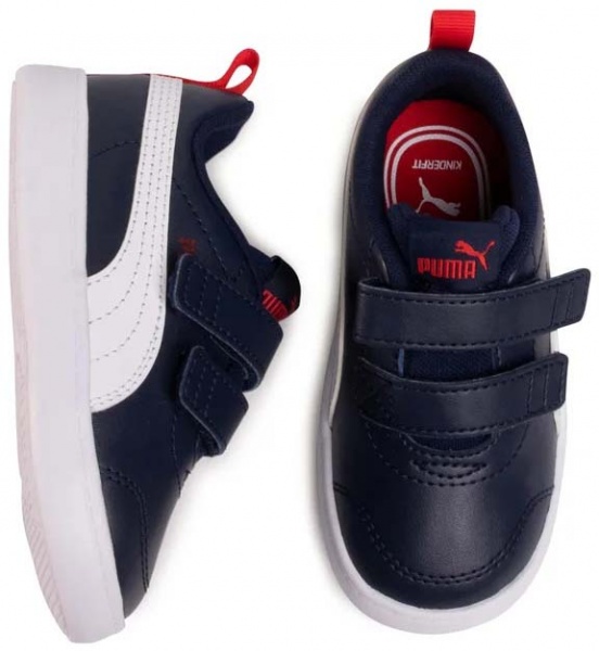 Кроссовки Puma COURTFLEX V2 V INF PEACOAT-HIGH RISK 37154401 р.27 синий