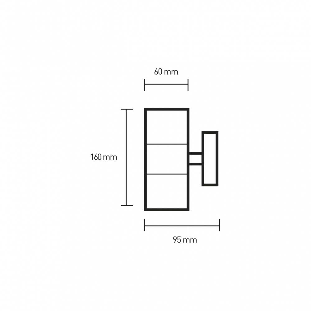 Світильник вуличний настінний Eurolamp 30 Вт GU10 /чорний LH-2xGU10(spot)