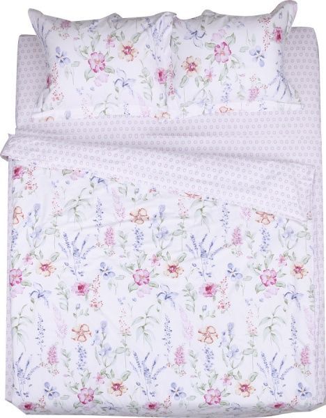 Комплект постільної білизни Flora 2 рожевий із малюнком La Nuit 