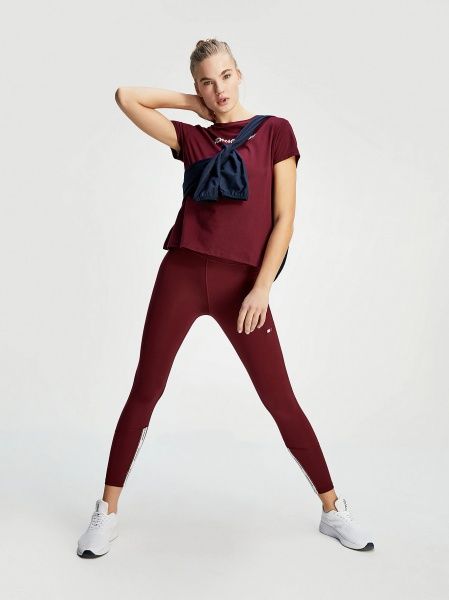 Футболка Tommy Hilfiger Бавовна MIX CHEST LOGO TOP S10S100445-VLP XS бордовий