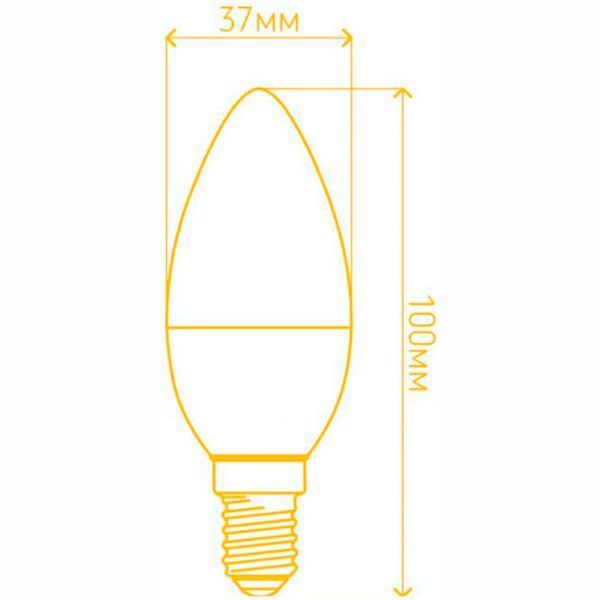 Лампа светодиодная LightMaster LB-620 2 шт./уп. 4 Вт C37 матовая E14 220 В 4000 К 