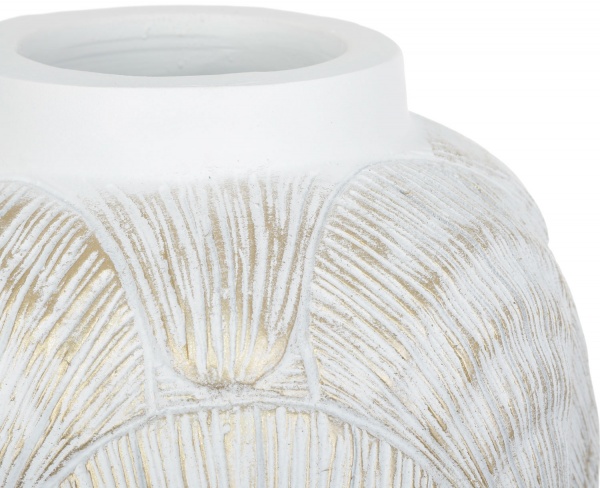 Ваза полирезиновая белая Blondie 18,5х18,5х44 см
