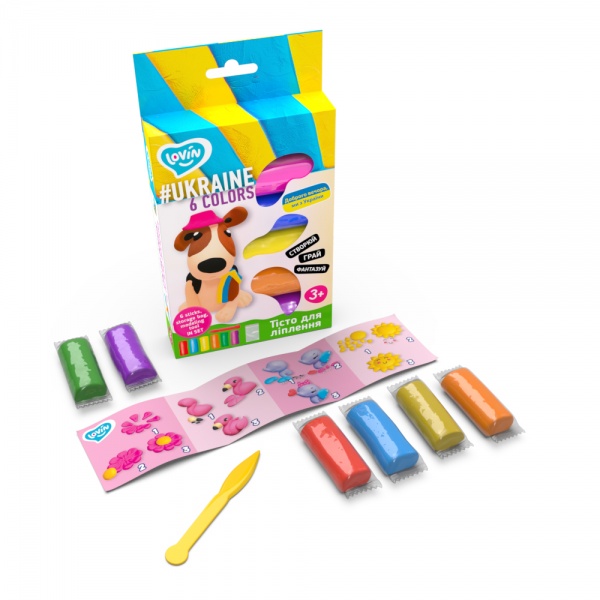 Тесто для лепки Lovin #Ukraine 6 цветов 41171