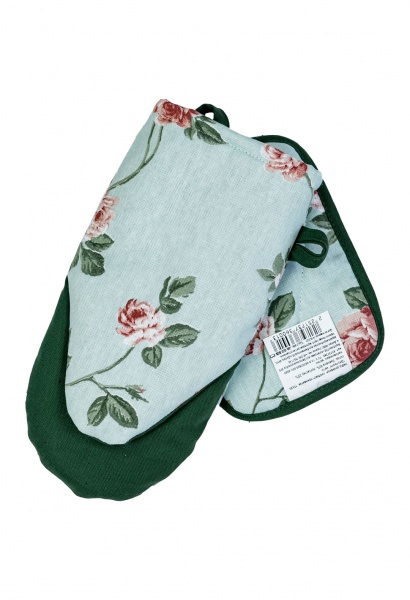 Набір кухонний Джульєтта квіти блакитний із малюнком Прованс 