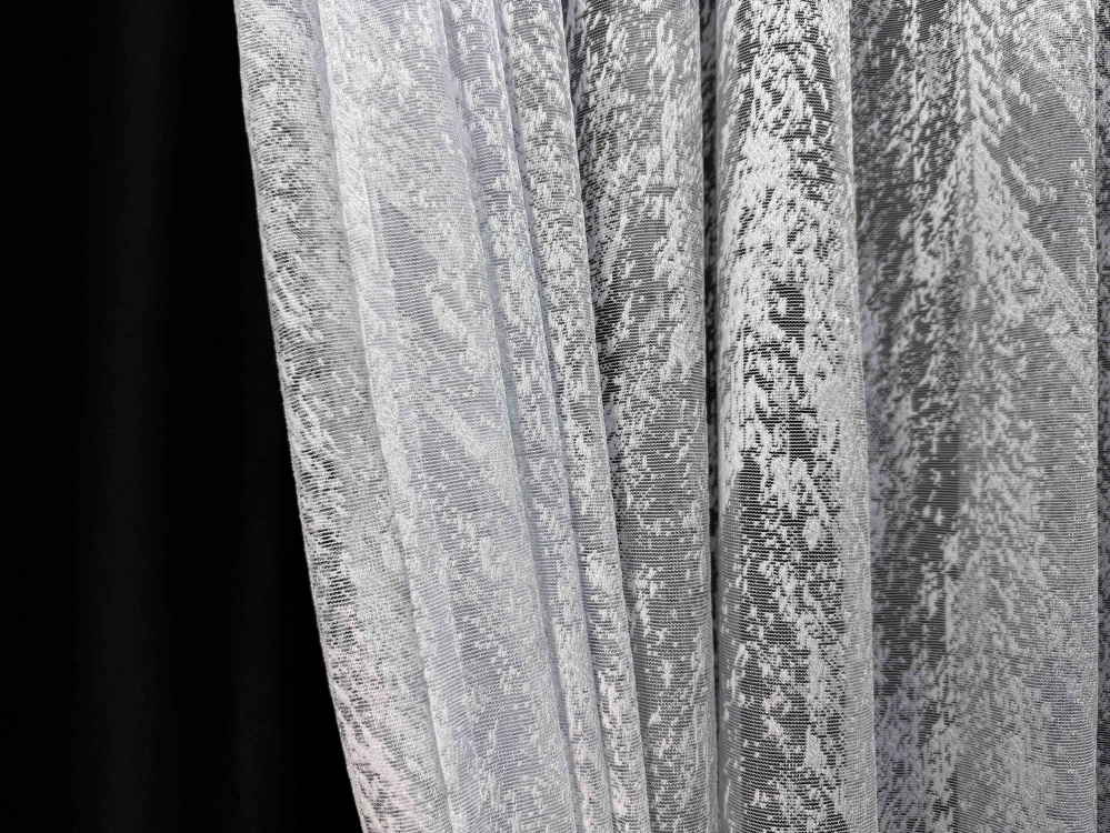 Тюль Елка белый мрамор с утяжелителем 300х270 см Velvet House